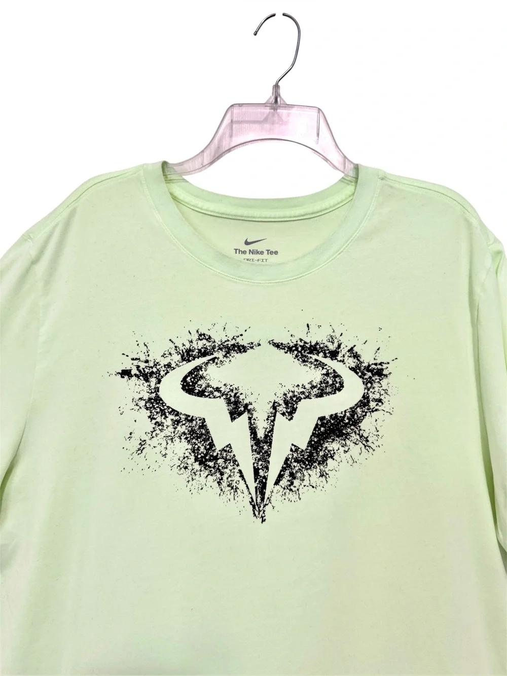 Nike Mens Rafa Nadal Bull Shirt Mens 2XL Green Dri-FIT Tennis Graphic Comfy Tee